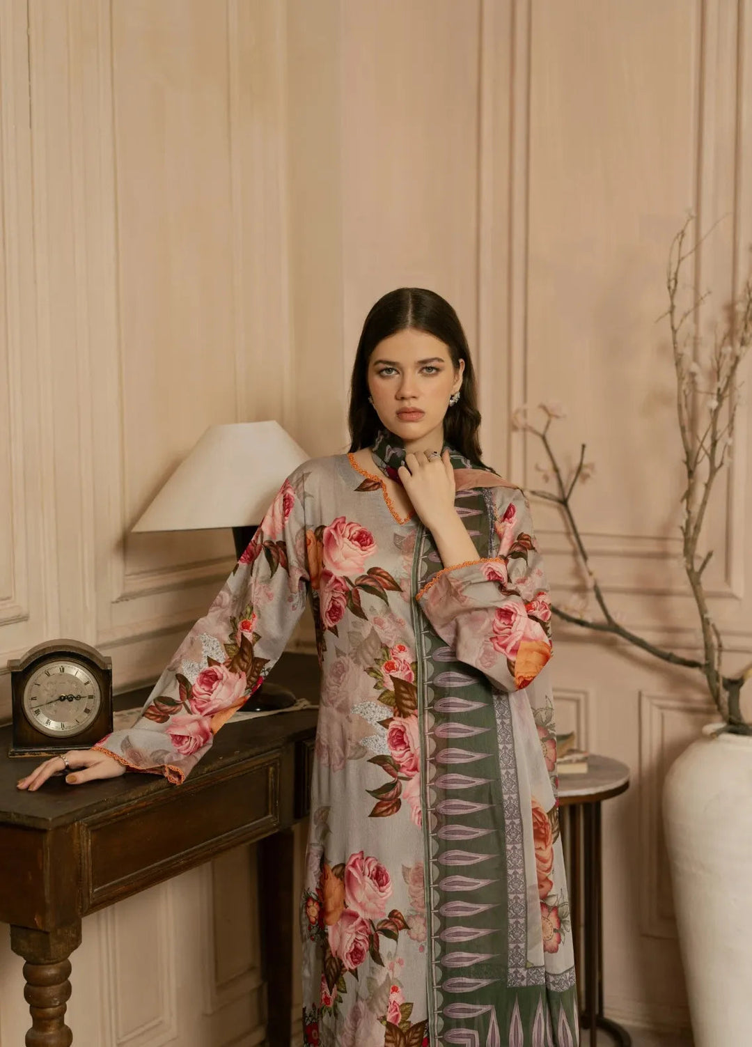 Feathers Pret Printed Lawn 3 Piece Suit Qayl