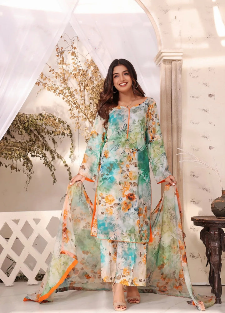 Feathers Pret Printed Lawn 3 Piece Suit Reshma