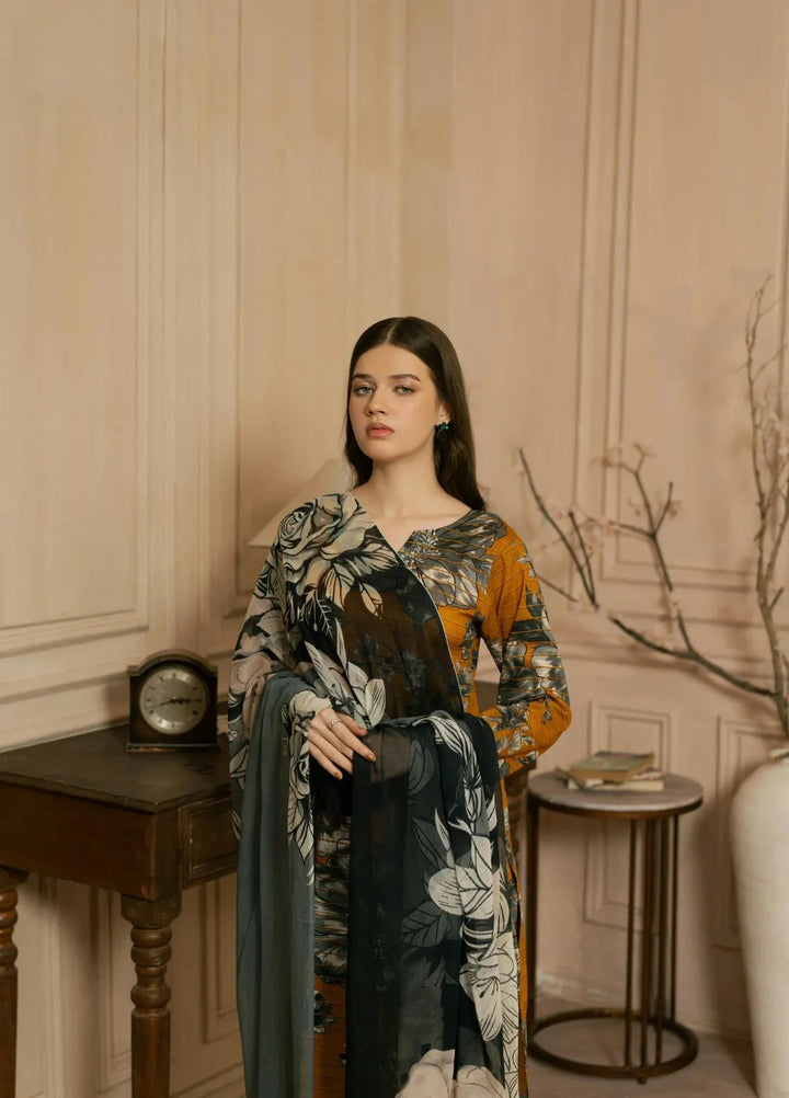 Feathers Pret Printed Lawn 3 Piece Suit Revyn