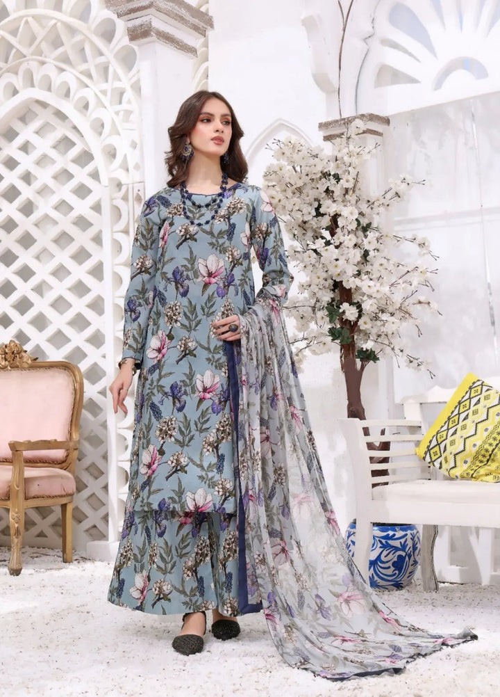 Feathers Pret Printed Lawn 3 Piece Suit Rija