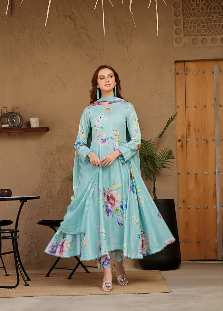 Feathers Pret Printed Lawn 3 Piece Suit Salvia