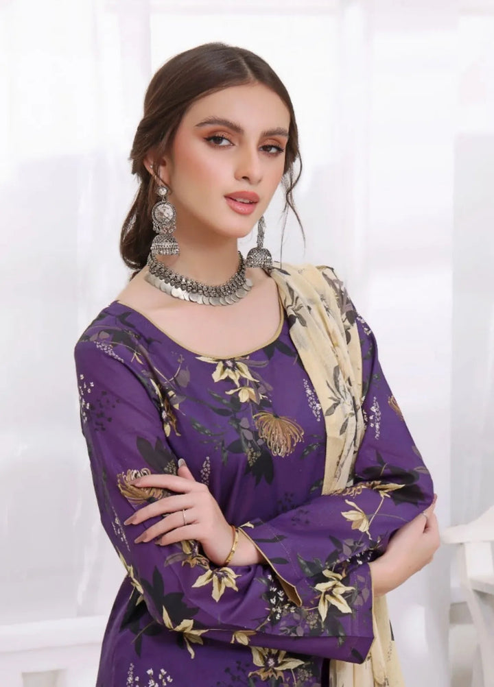 Feathers Pret Printed Lawn 3 Piece Suit Sandal