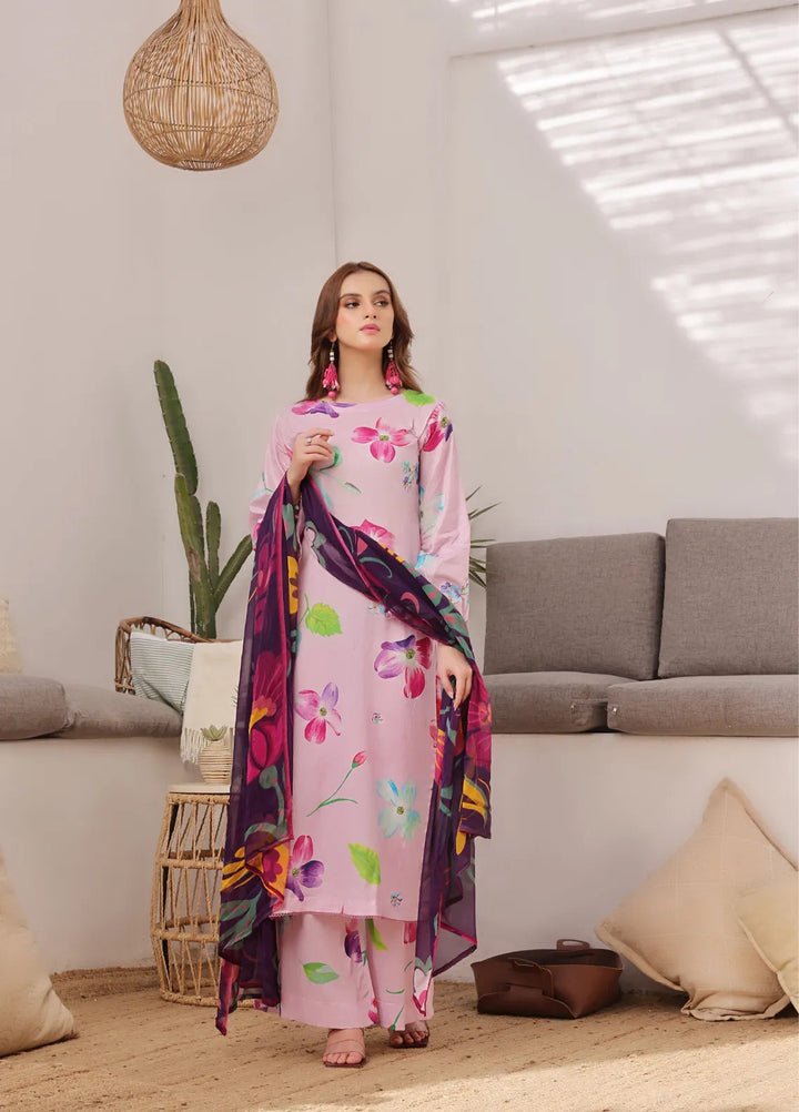 Feathers Pret Printed Lawn 3 Piece Suit Sezane