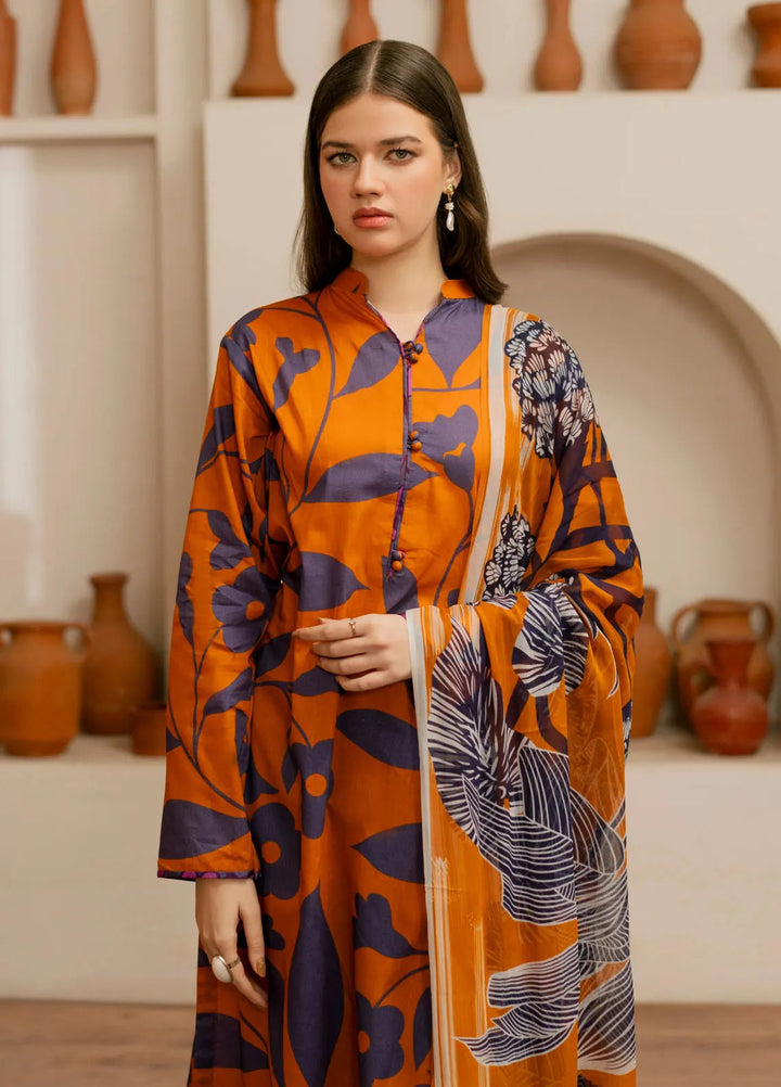 Feathers Pret Printed Lawn 3 Piece Suit Sienna
