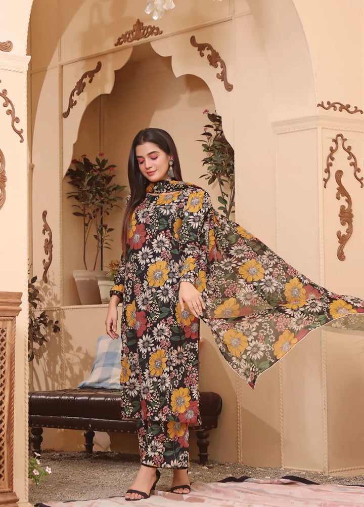 Feathers Pret Printed Lawn 3 Piece Suit Sitar