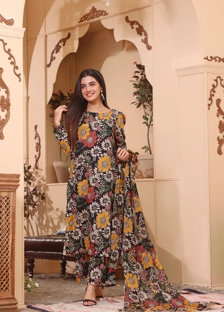 Feathers Pret Printed Lawn 3 Piece Suit Sitar