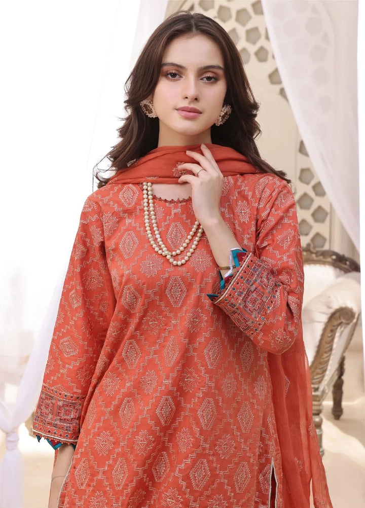 Feathers Pret Embroidered Lawn 3 Piece Suit Snober