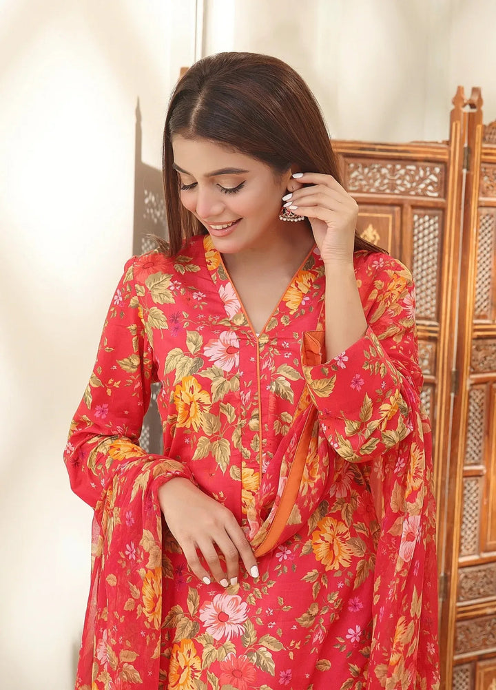Feathers Pret Printed Lawn 3 Piece Suit Sophie