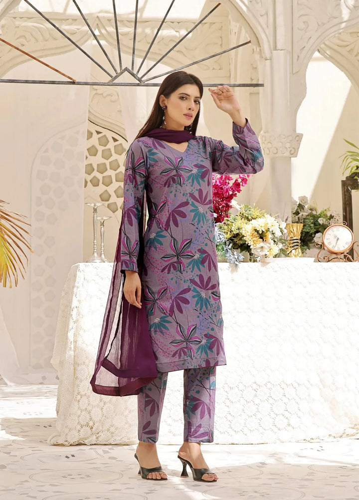 Feathers Pret Printed Lawn 3 Piece Suit Tulip