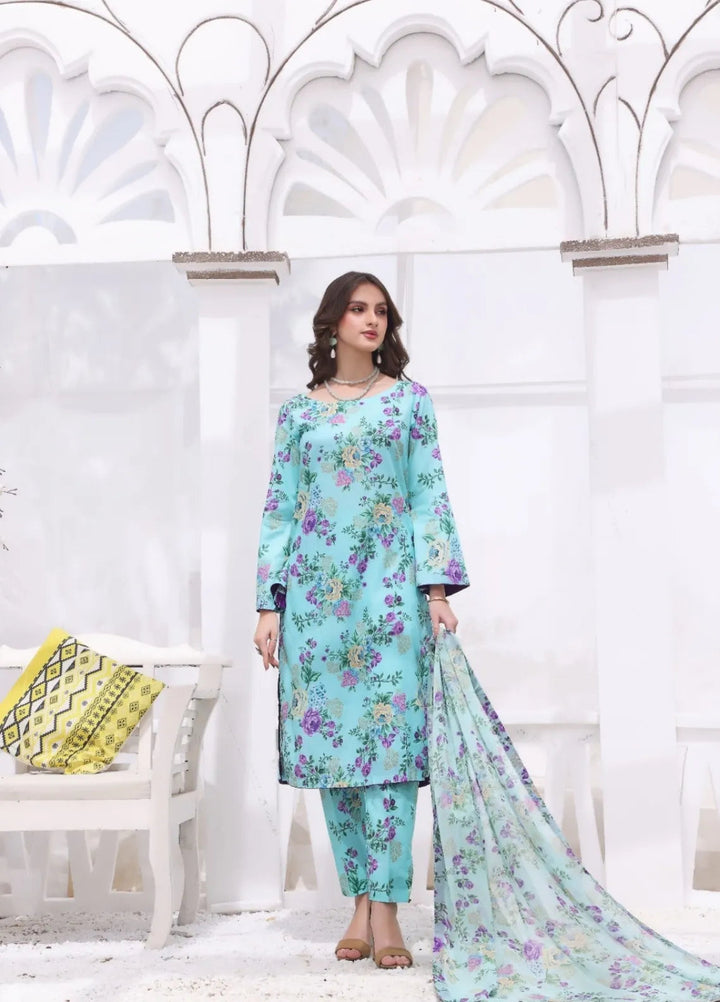 Feathers Pret Printed Lawn 3 Piece Suit Yasmin