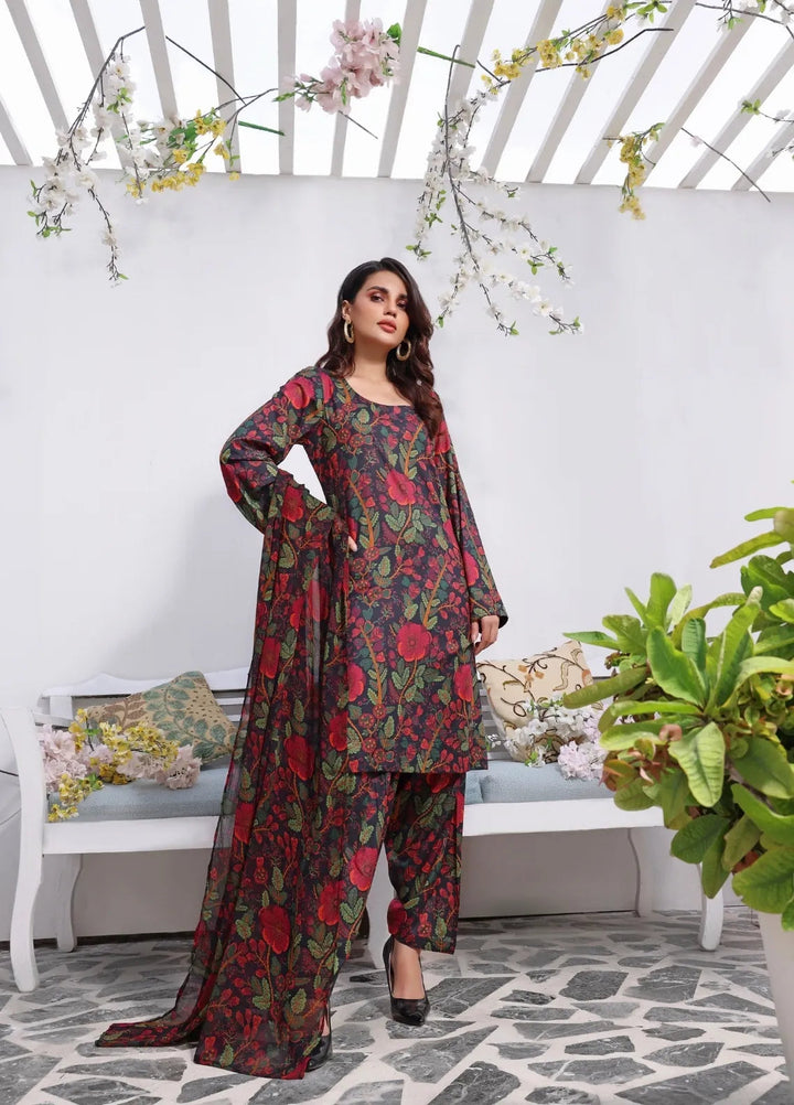 Feathers Pret Printed Lawn 3 Piece Suit Zuriel