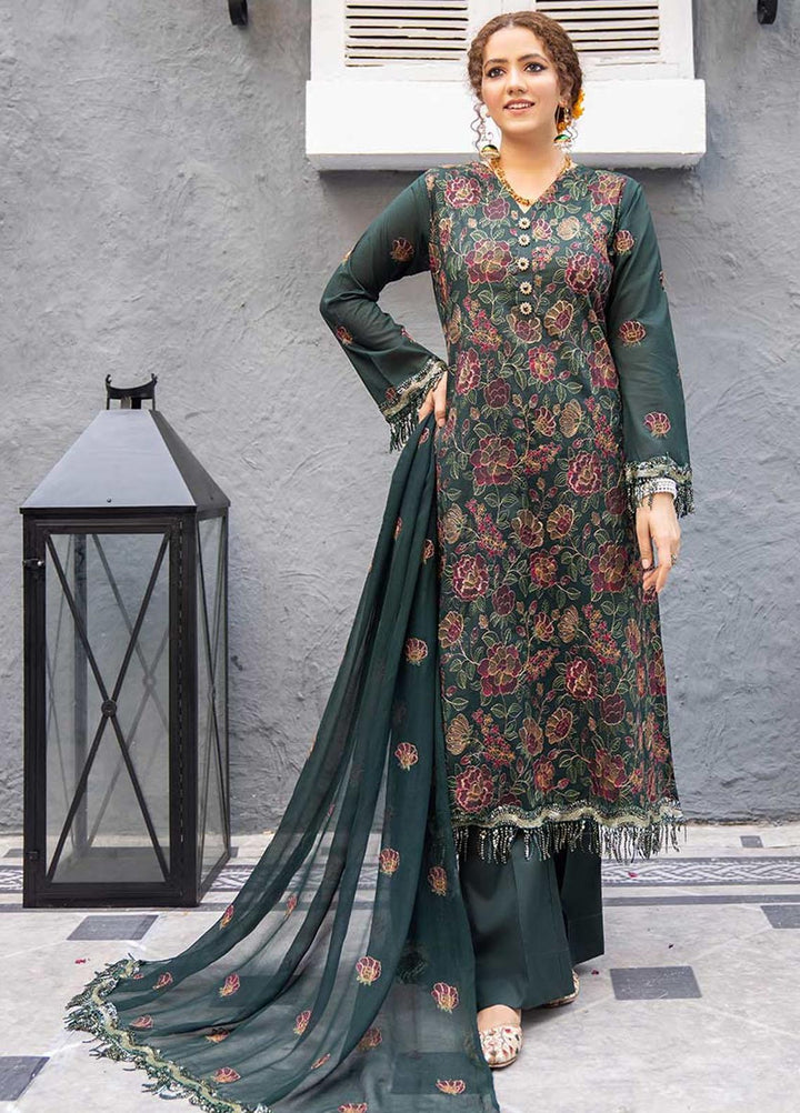 Feroza Embroidered Lawn Suits Unstitched 3 Piece FZ23LL D-04 - Spring / Summer Collection