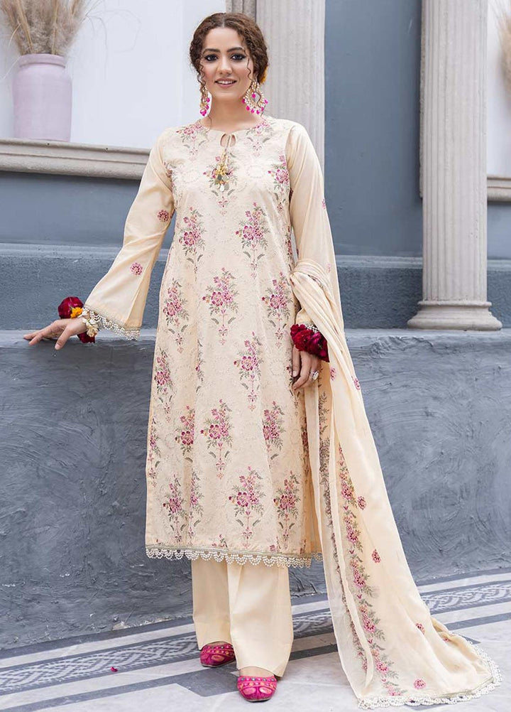 Feroza Embroidered Lawn Suits Unstitched 3 Piece FZ23LL D-05 - Spring / Summer Collection