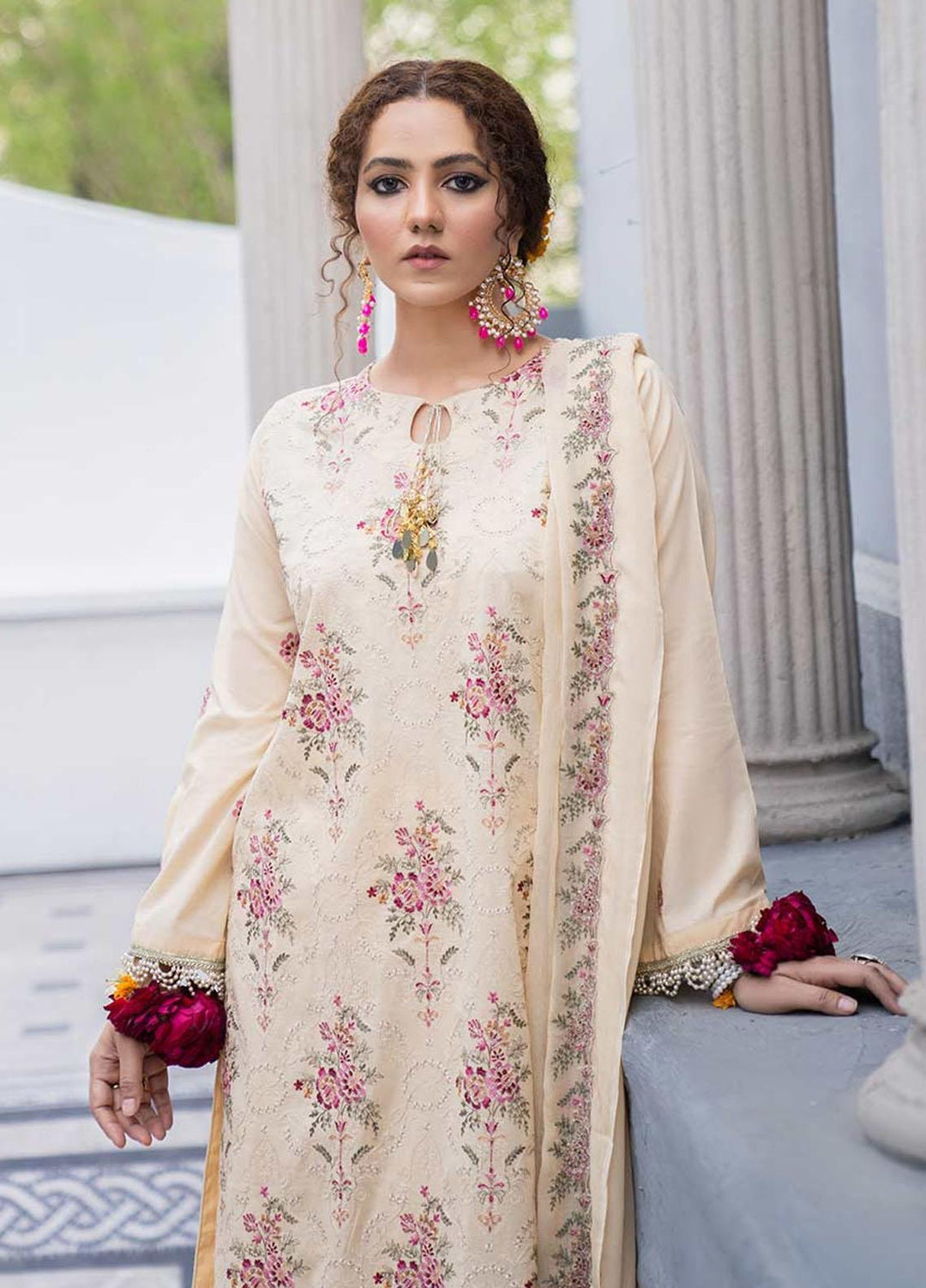 Feroza Embroidered Lawn Suits Unstitched 3 Piece FZ23LL D-05 - Spring / Summer Collection