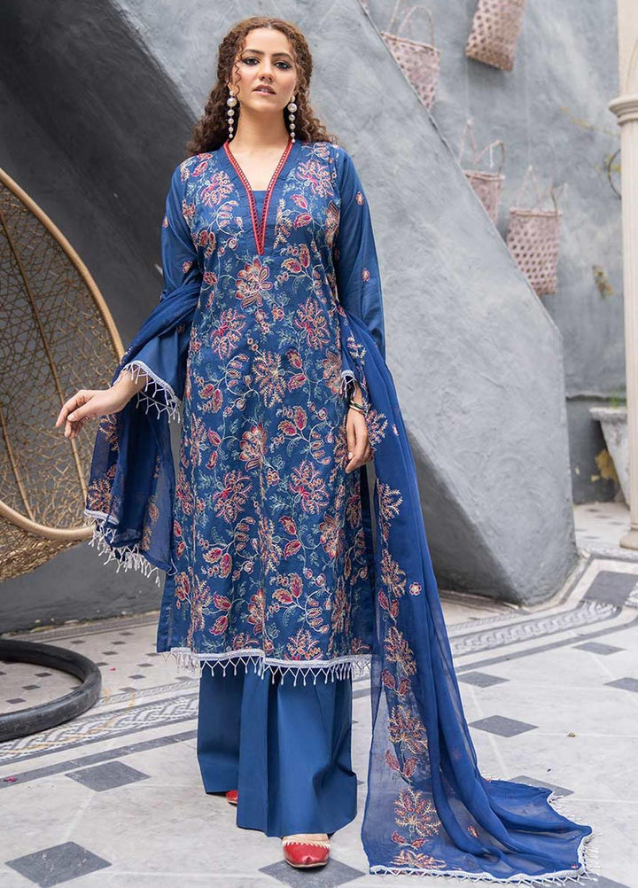 Feroza Embroidered Lawn Suits Unstitched 3 Piece FZ23LL D-07 - Spring / Summer Collection