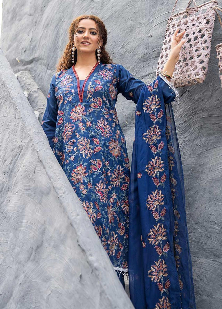 Feroza Embroidered Lawn Suits Unstitched 3 Piece FZ23LL D-07 - Spring / Summer Collection