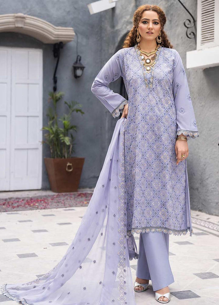 Feroza Embroidered Lawn Suits Unstitched 3 Piece FZ23LL D-08 - Spring / Summer Collection