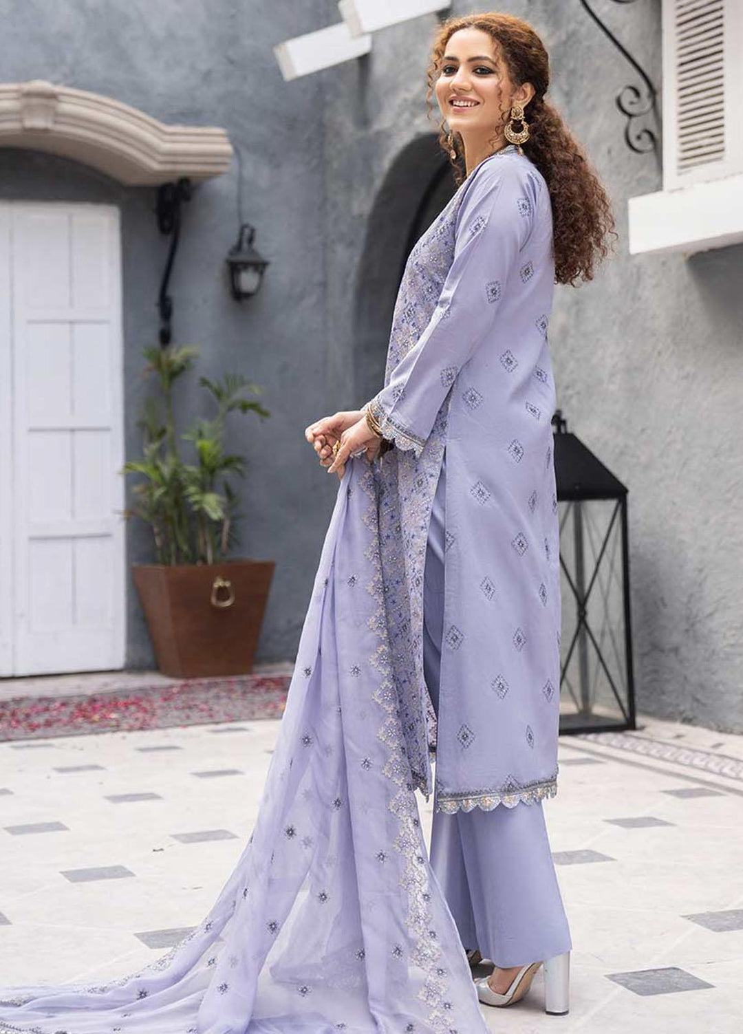 Feroza Embroidered Lawn Suits Unstitched 3 Piece FZ23LL D-08 - Spring / Summer Collection