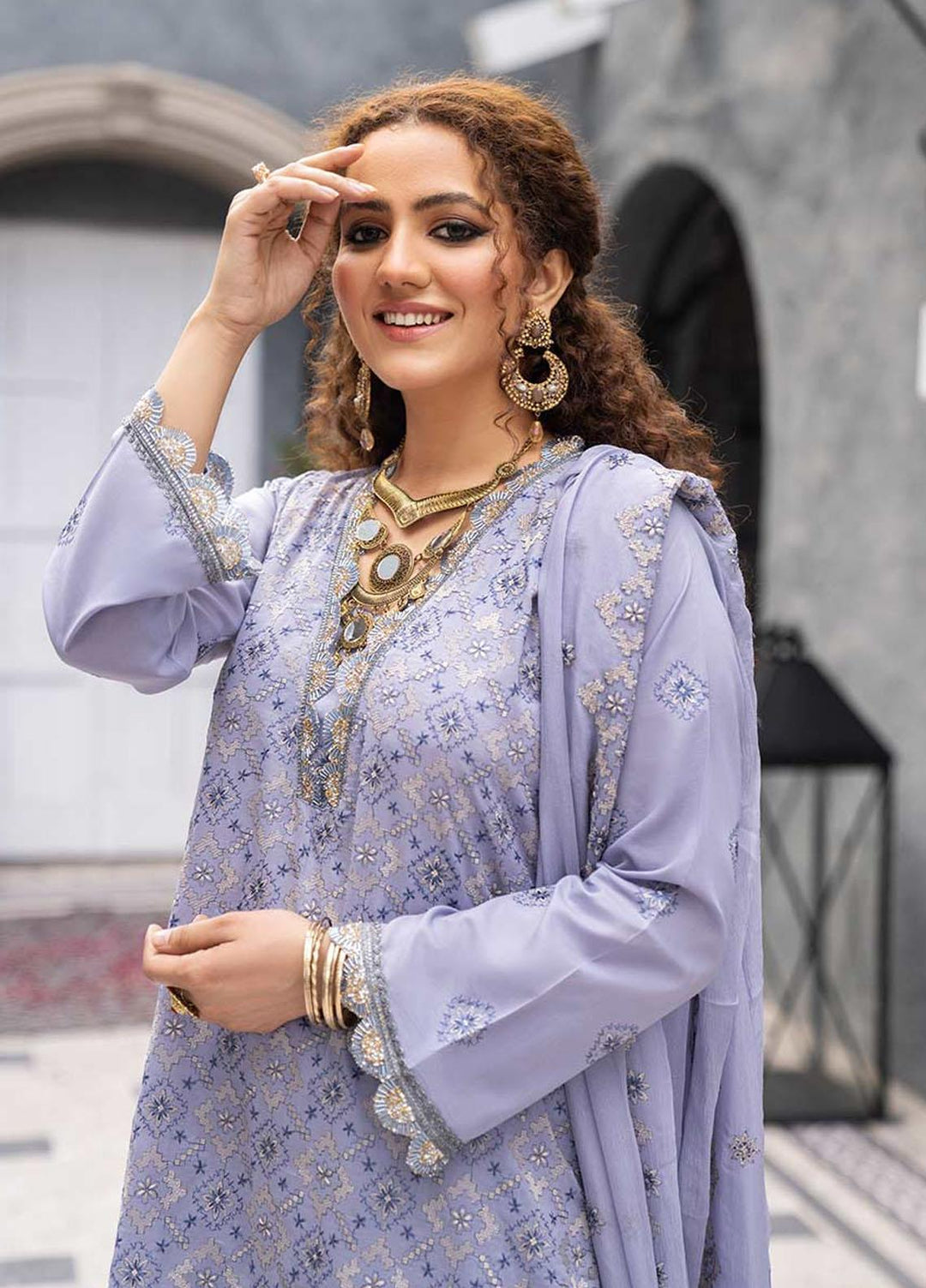 Feroza Embroidered Lawn Suits Unstitched 3 Piece FZ23LL D-08 - Spring / Summer Collection