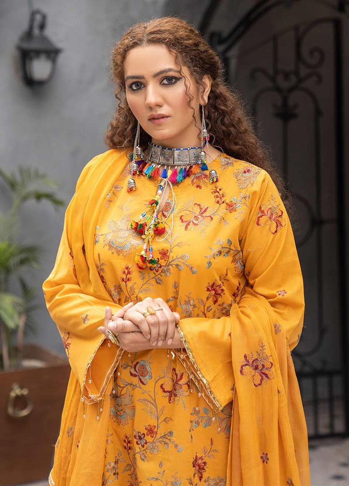 Feroza Embroidered Lawn Suits Unstitched 3 Piece FZ23LL D-09 - Spring / Summer Collection