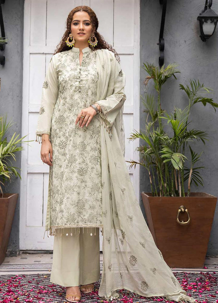Feroza Embroidered Lawn Suits Unstitched 3 Piece FZ23LL D-10 - Spring - Summer Collection