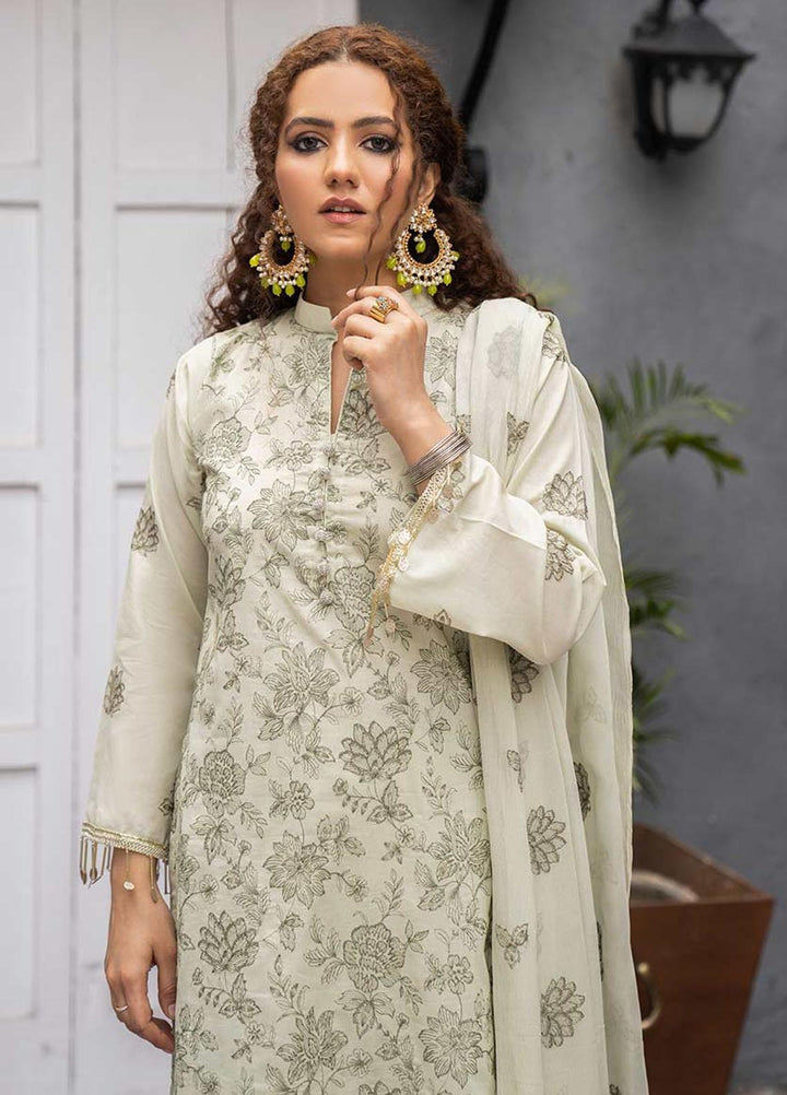 Feroza Embroidered Lawn Suits Unstitched 3 Piece FZ23LL D-10 - Spring - Summer Collection