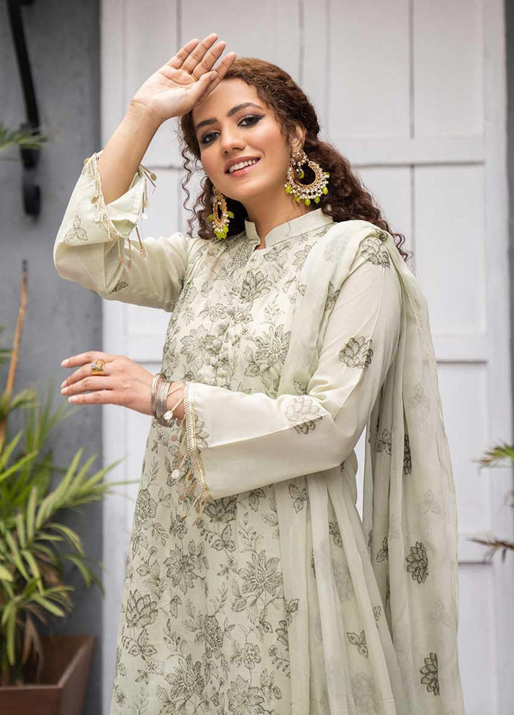 Feroza Embroidered Lawn Suits Unstitched 3 Piece FZ23LL D-10 - Spring - Summer Collection