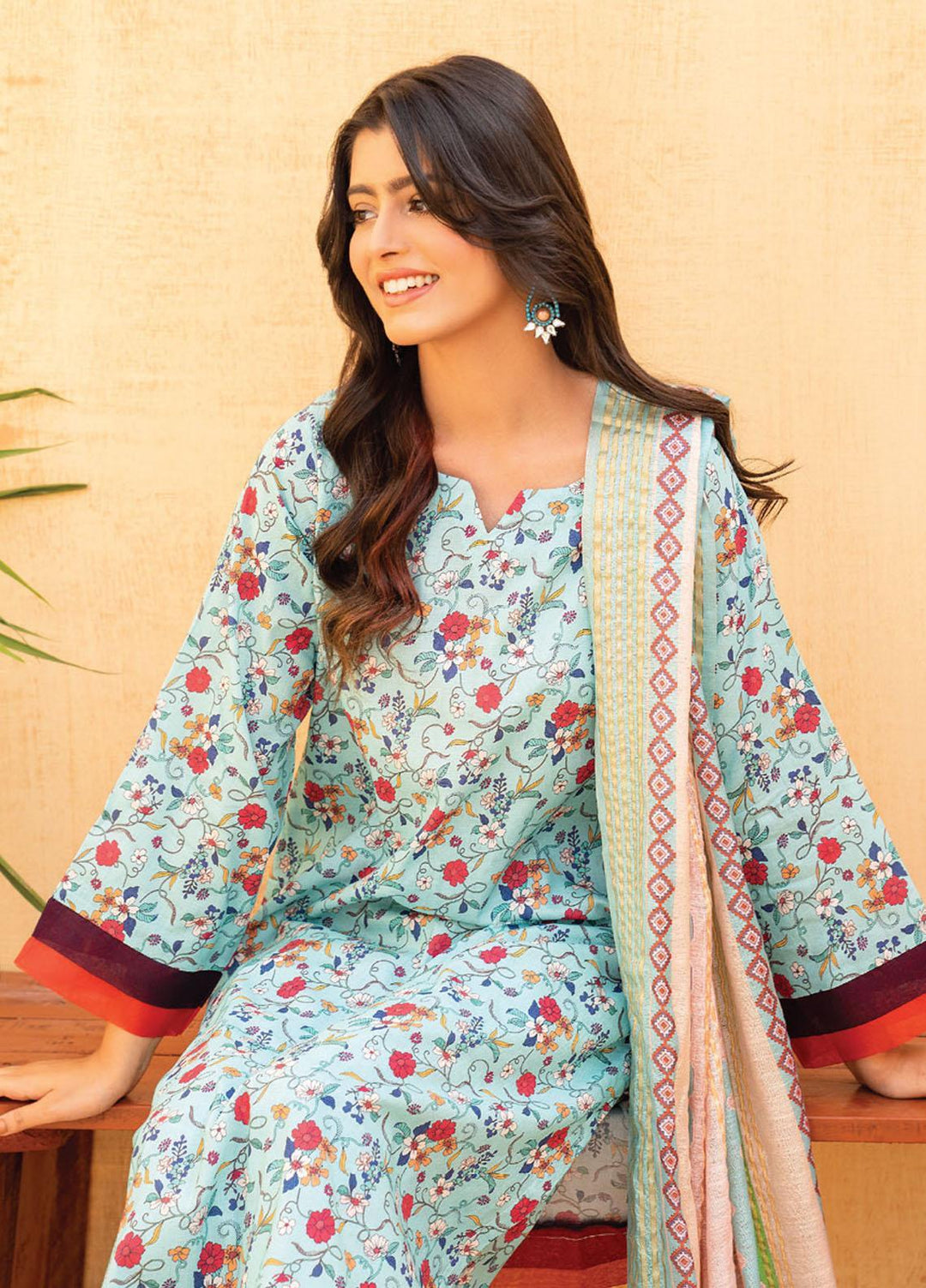 Feroza Printed  Suits Unstitched 3 Piece FZ23D D-02 - Summer Collection