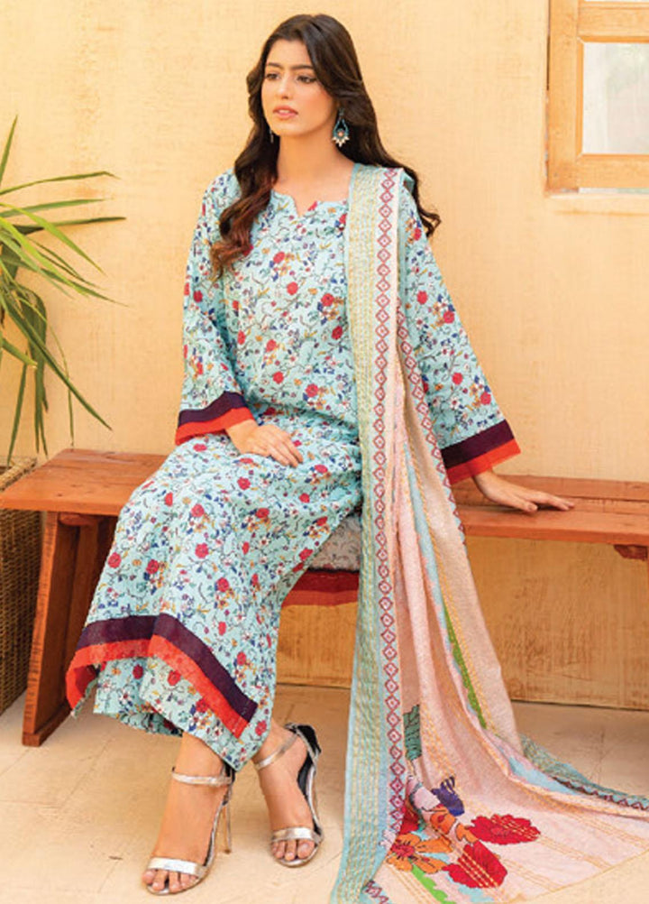 Feroza Printed  Suits Unstitched 3 Piece FZ23D D-02 - Summer Collection
