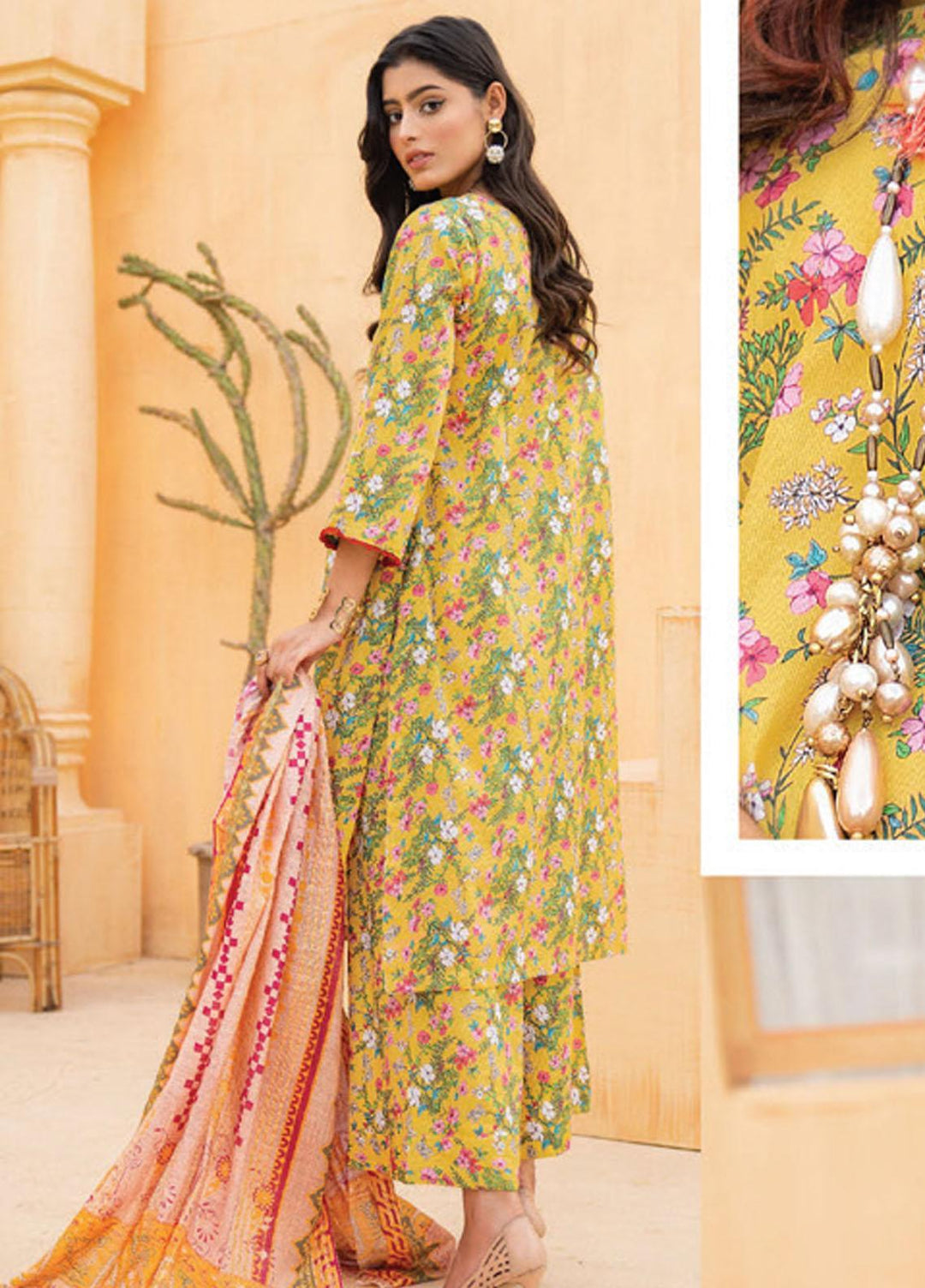 Feroza Printed  Suits Unstitched 3 Piece FZ23D D-03 - Summer Collection