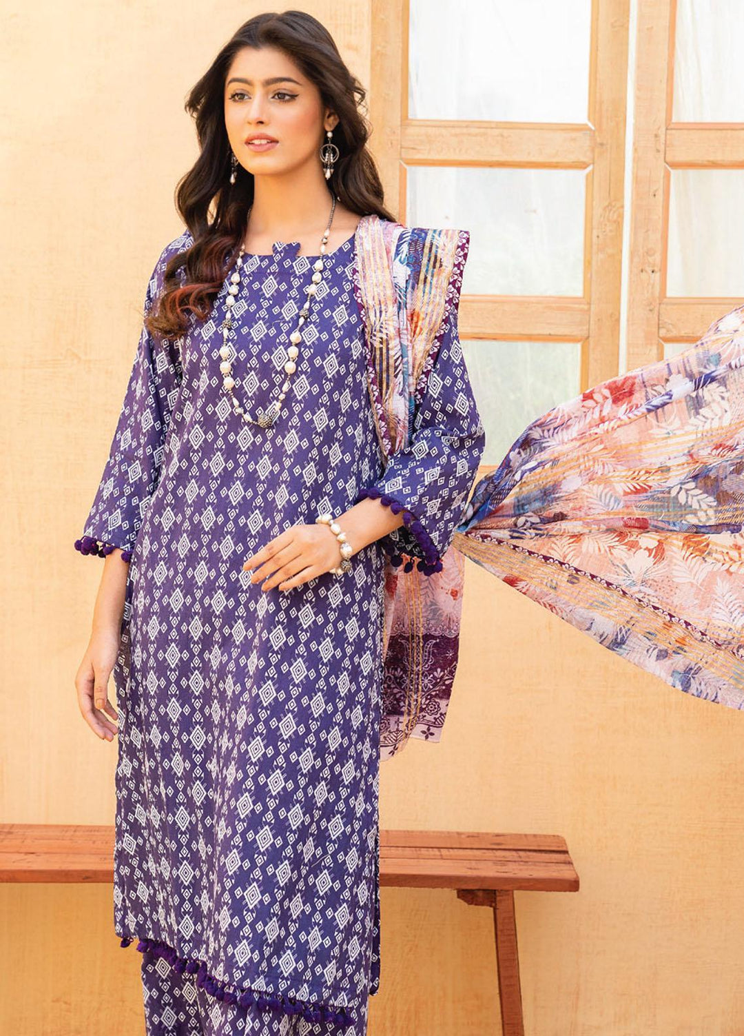 Feroza Printed  Suits Unstitched 3 Piece FZ23D D-04 - Summer Collection