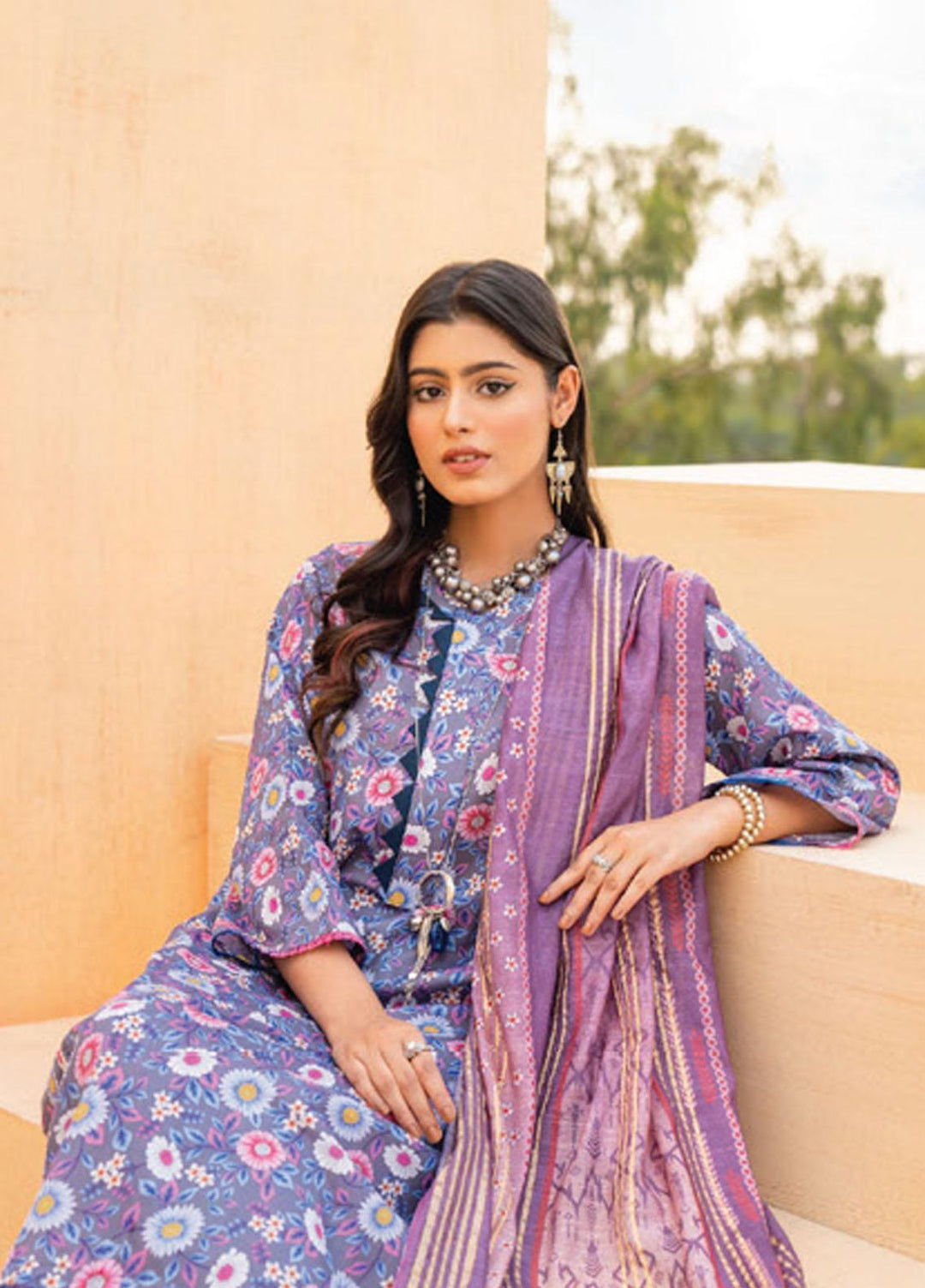 Feroza Printed  Suits Unstitched 3 Piece FZ23D D-06 - Summer Collection