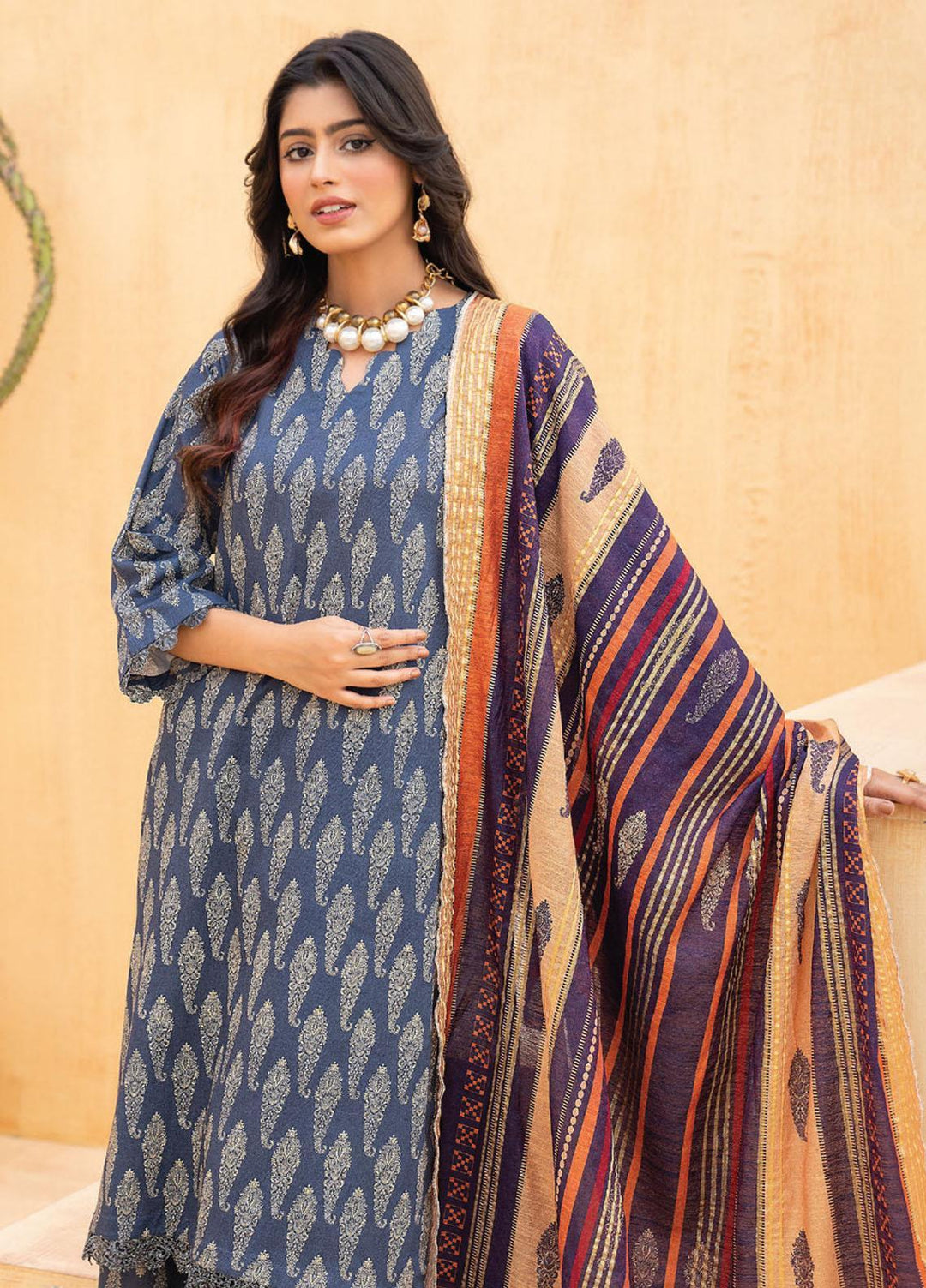 Feroza Printed  Suits Unstitched 3 Piece FZ23D D-08 - Summer Collection