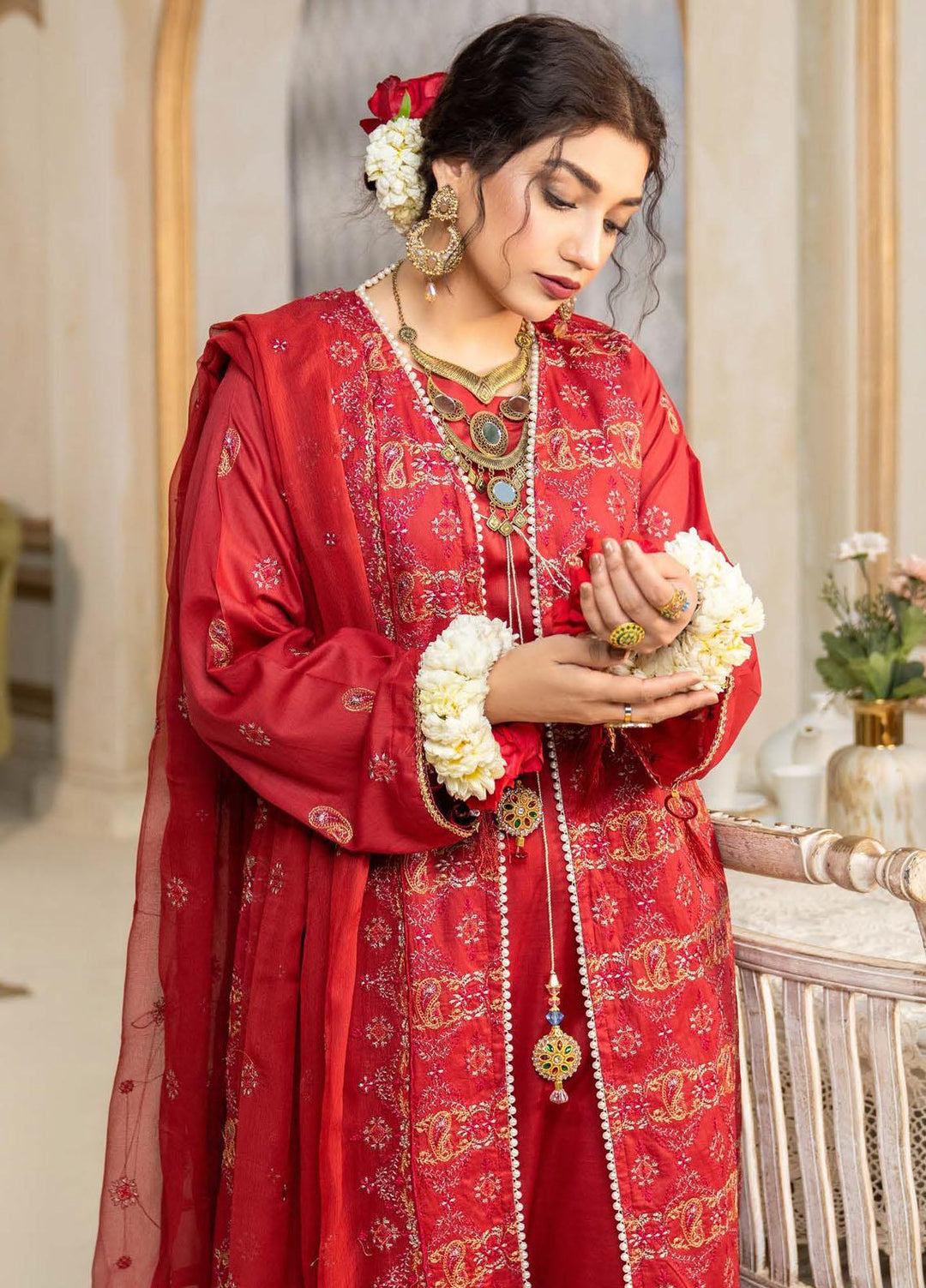 Feroza Embroidered Lawn Suits Unstitched 3 Piece FZ23LL-2 D-02 - Luxury Collection