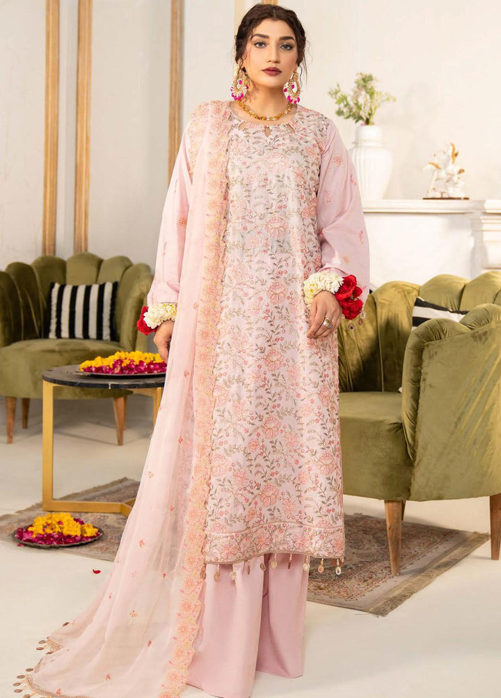 Feroza Embroidered Lawn Suits Unstitched 3 Piece FZ23LL-2 D-04 - Luxury Collection
