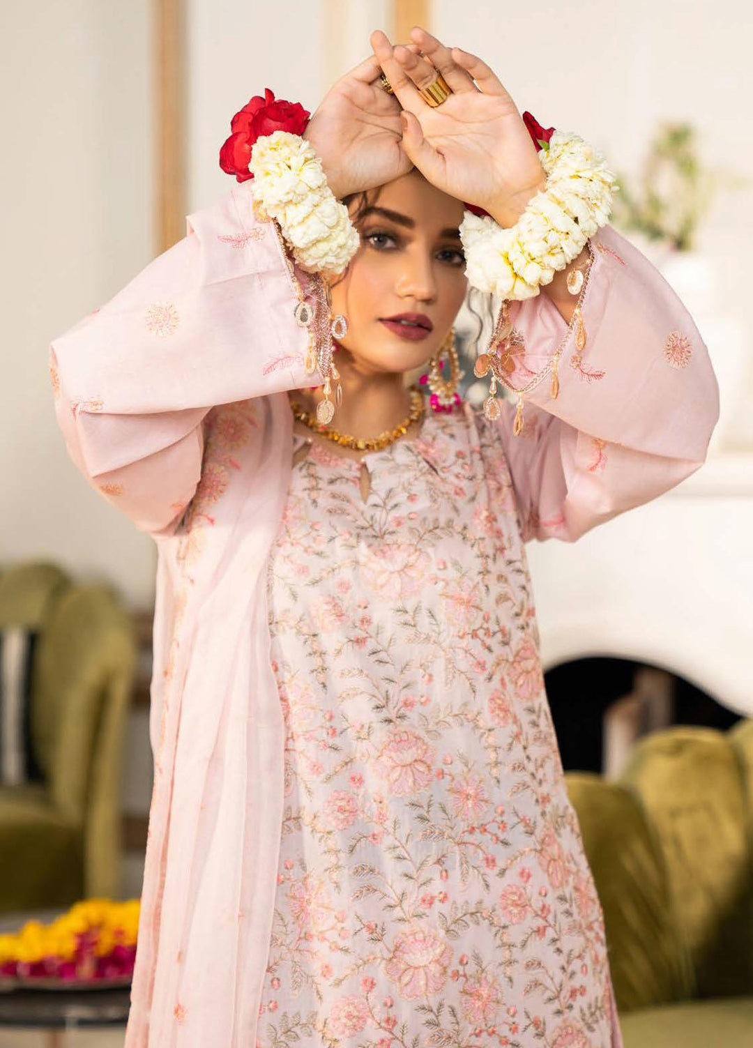 Feroza Embroidered Lawn Suits Unstitched 3 Piece FZ23LL-2 D-04 - Luxury Collection