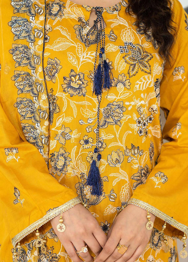 Feroza Embroidered Lawn Suits Unstitched 3 Piece FZ23LL-2 D-06 - Luxury Collection