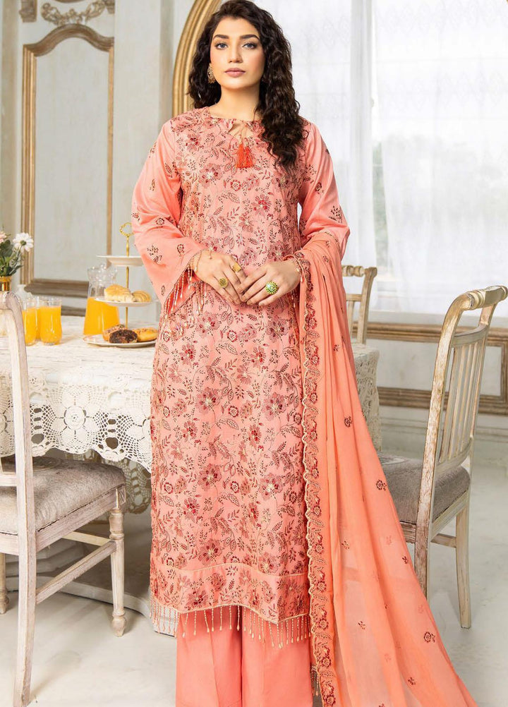 Feroza Embroidered Lawn Suits Unstitched 3 Piece FZ23LL-2 D-08 - Luxury Collection