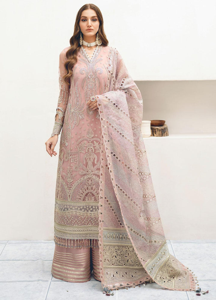 Festive Splendour By Jazmin Embroidered Net Suits Unstitched 3 Piece JZ22FS Alvis - Wedding Collection