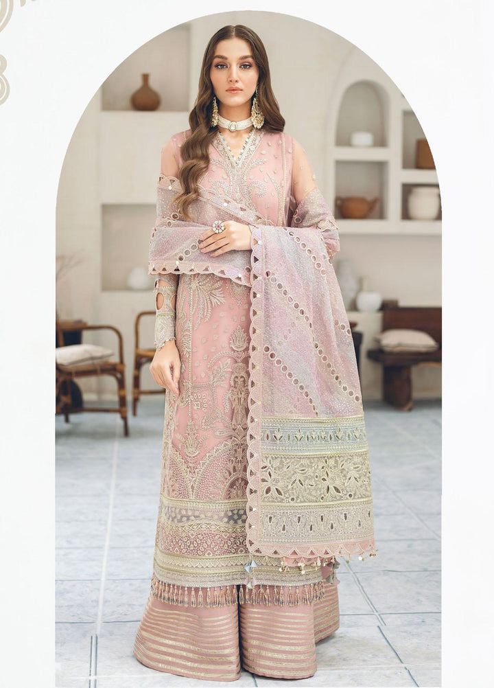 Festive Splendour By Jazmin Embroidered Net Suits Unstitched 3 Piece JZ22FS Alvis - Wedding Collection