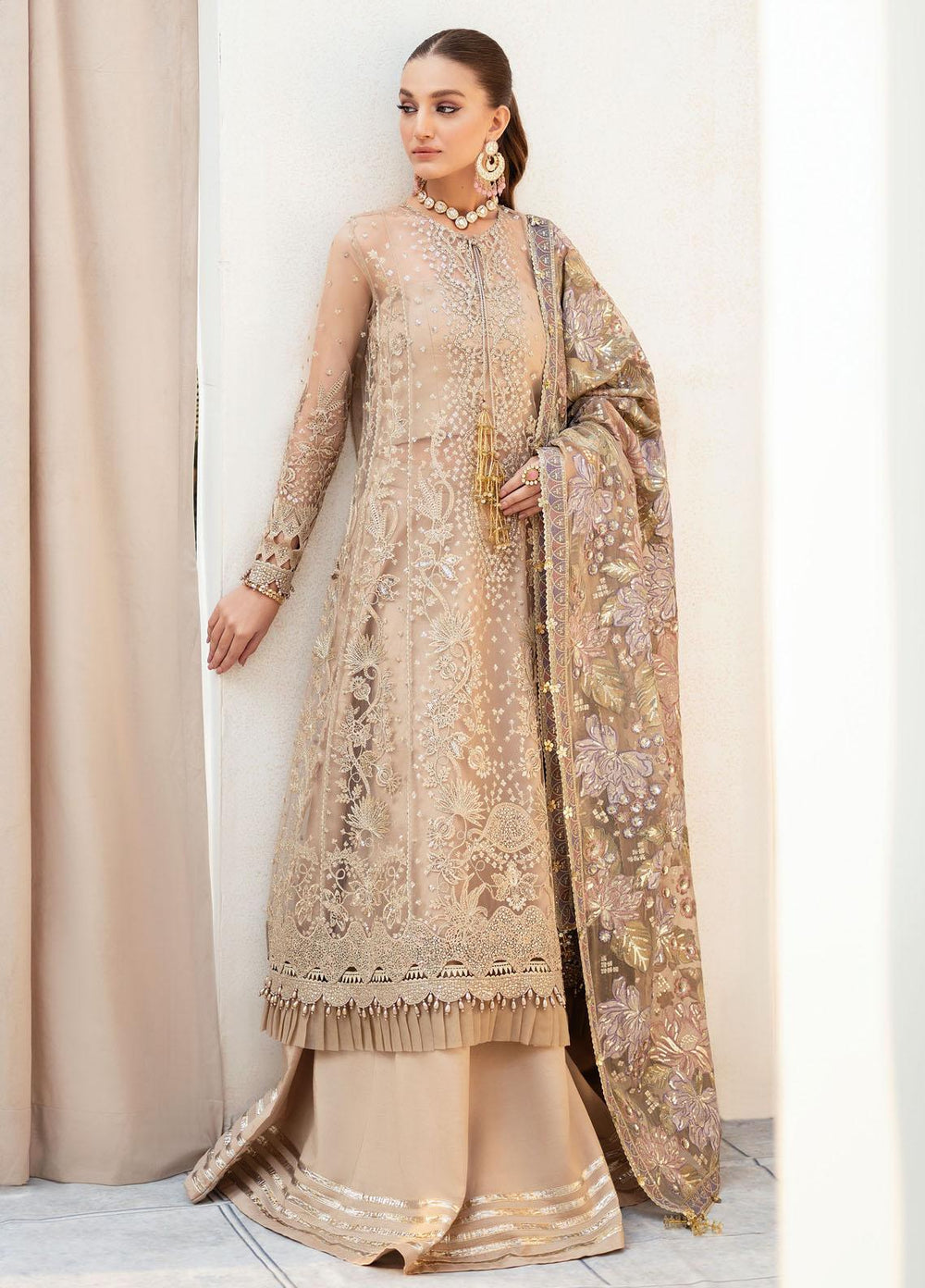 Festive Splendour By Jazmin Embroidered Net Suits Unstitched 3 Piece JZ22FS Oriana - Wedding Collection