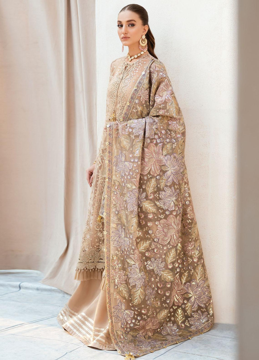Festive Splendour By Jazmin Embroidered Net Suits Unstitched 3 Piece JZ22FS Oriana - Wedding Collection