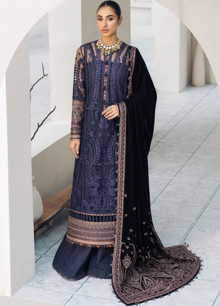 Festive Splendour By Jazmin Embroidered Net Suits Unstitched 3 Piece JZ22FS Almira - Wedding Collection