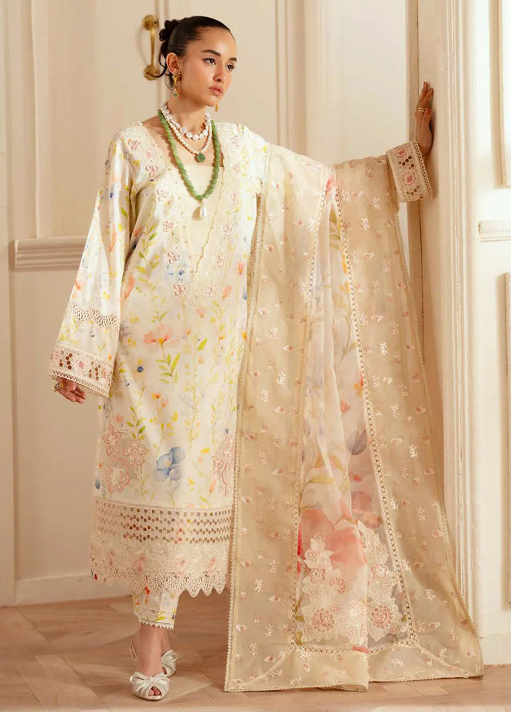 Feya by Nureh Embroidered Lawn Suit Unstitched 3 Piece NU25F FE-02 - Summer Collection