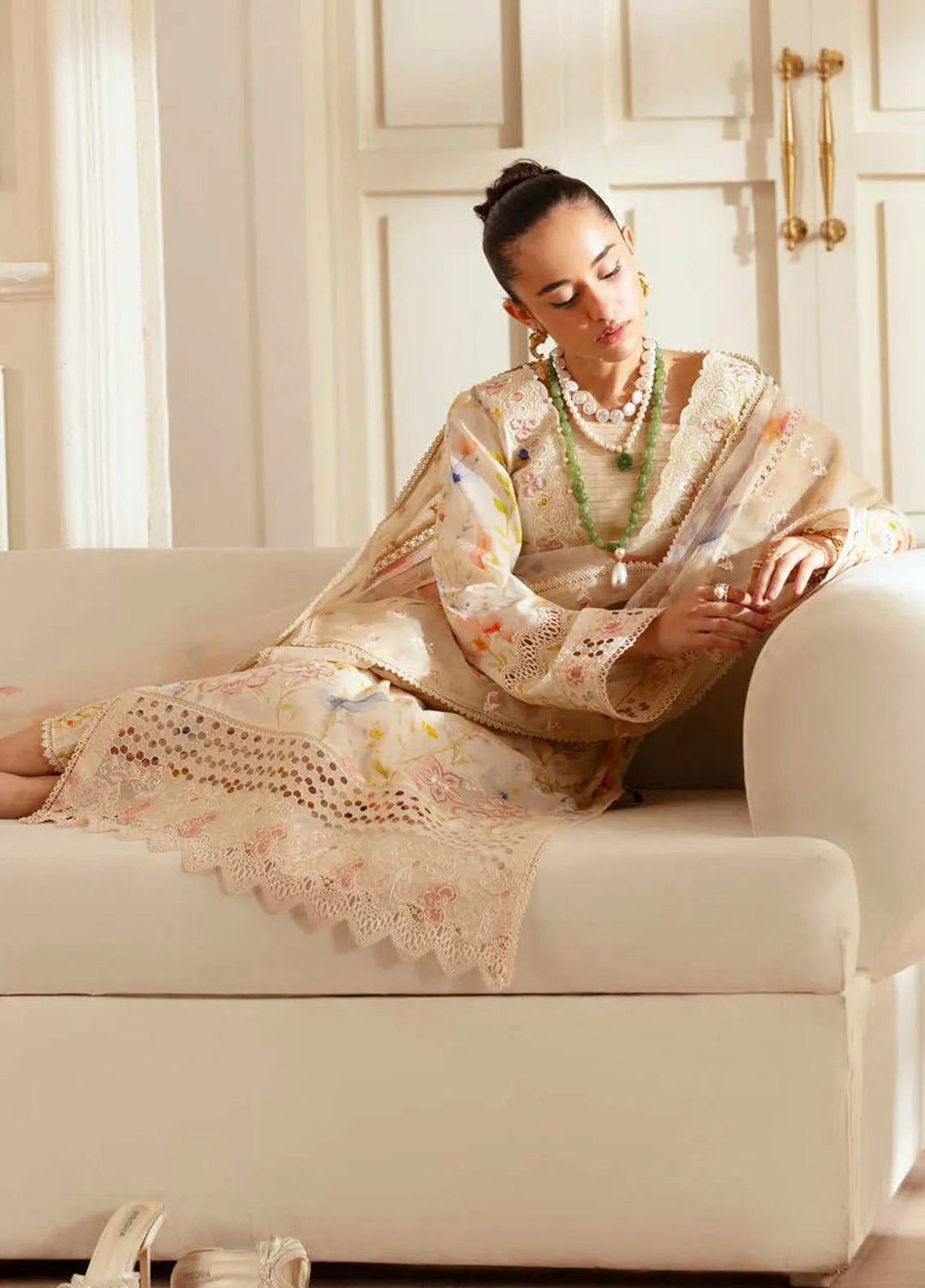 Feya by Nureh Embroidered Lawn Suit Unstitched 3 Piece NU25F FE-02 - Summer Collection