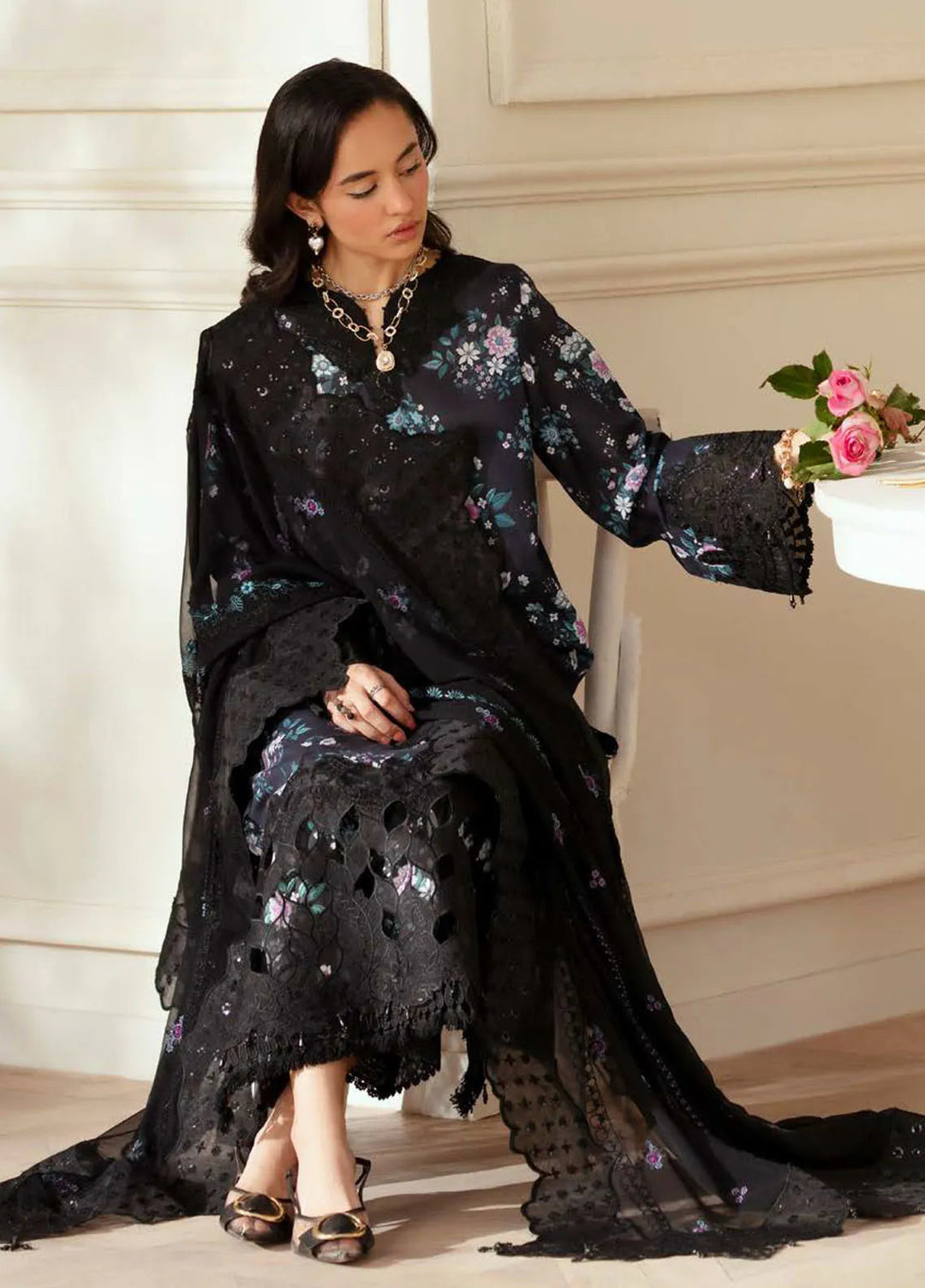 Feya by Nureh Embroidered Lawn Suit Unstitched 3 Piece NU25F FE-04 - Summer Collection