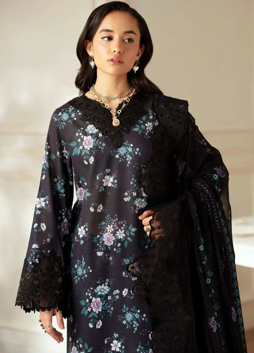 Feya by Nureh Embroidered Lawn Suit Unstitched 3 Piece NU25F FE-04 - Summer Collection