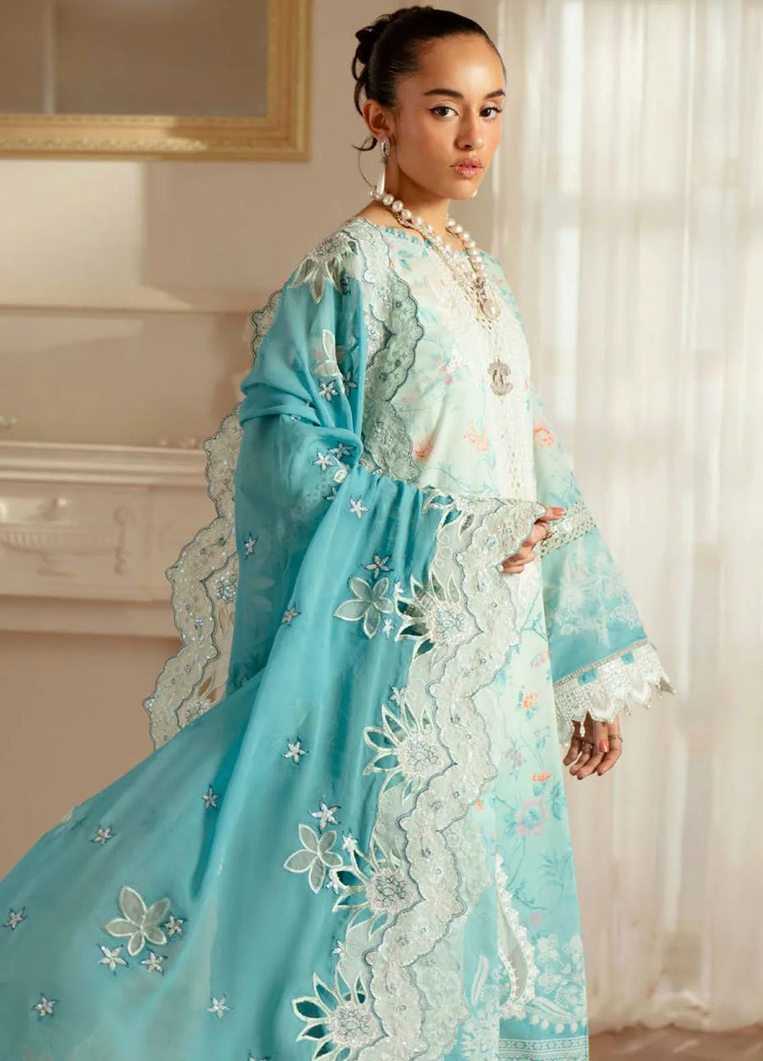 Feya by Nureh Embroidered Lawn Suit Unstitched 3 Piece NU25F FE-06 - Summer Collection