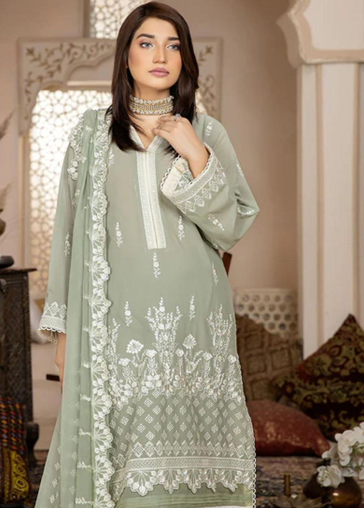 Fiesta By Safwa Embroidered Swiss Voile Suits Unstitched 3 Piece SW23F FEC-02 - Premium Collection
