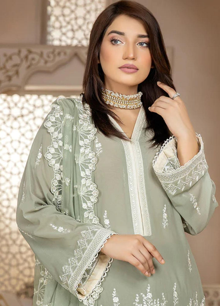 Fiesta By Safwa Embroidered Swiss Voile Suits Unstitched 3 Piece SW23F FEC-02 - Premium Collection
